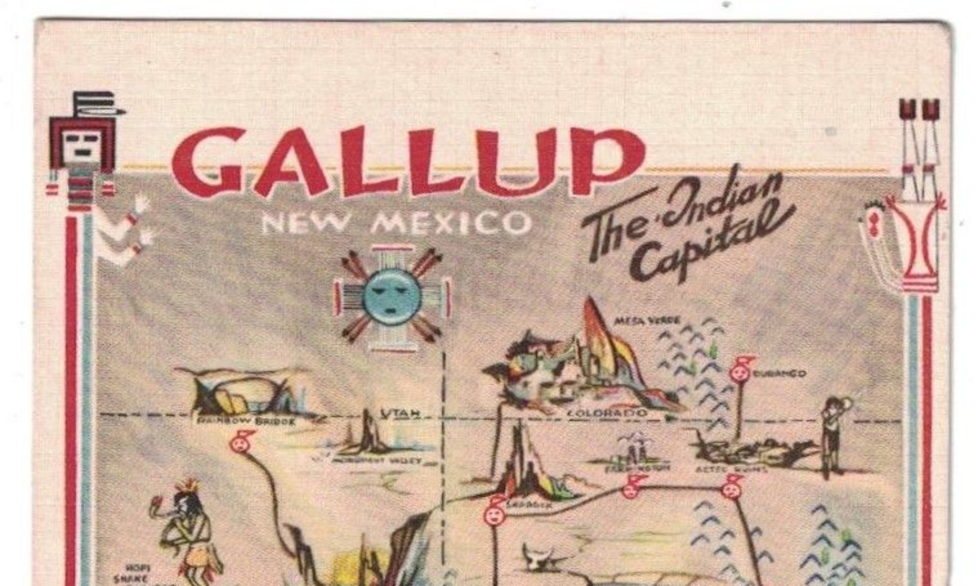 Gallup, New Mexico turnofthecentury postcards Gallup Indian Jewelry